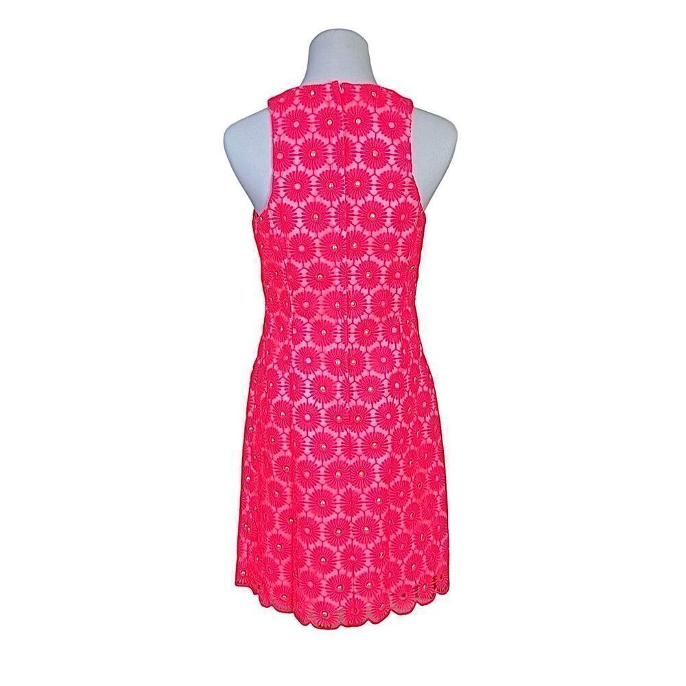 Lilly Pulitzer 51982 Pearl Fiesta Pink Pinwheel‎ Organza Dress sz 4 NWOT $348 - Picture 4 of 11